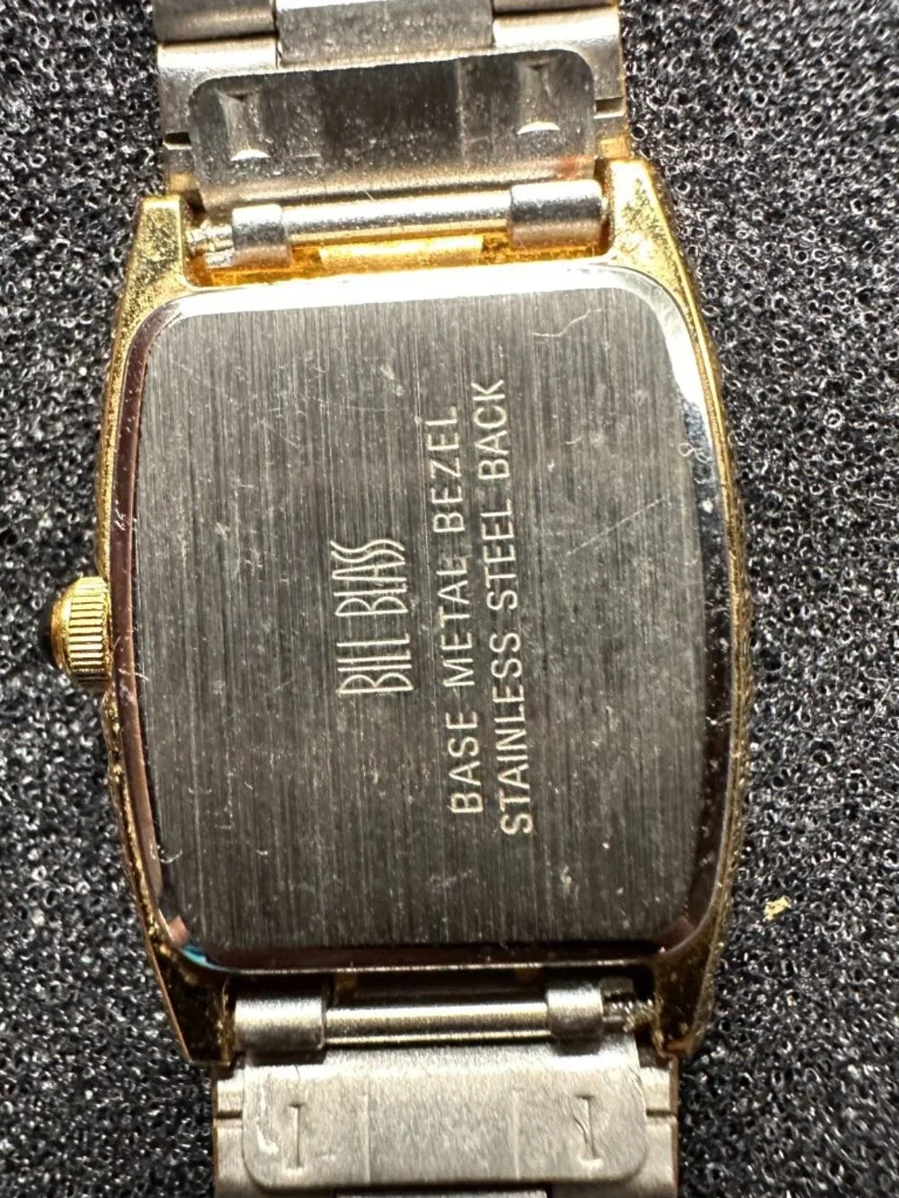 Vintage Bill Blass Watch Women Gold Tone Square Dial 18MM New Battery 6.5